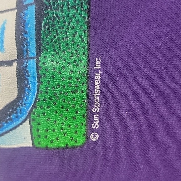 Sun Sportswear Vintage Single Stitch Chrome Cruisers of the 50s Purple Tee - Picture 7 of 11